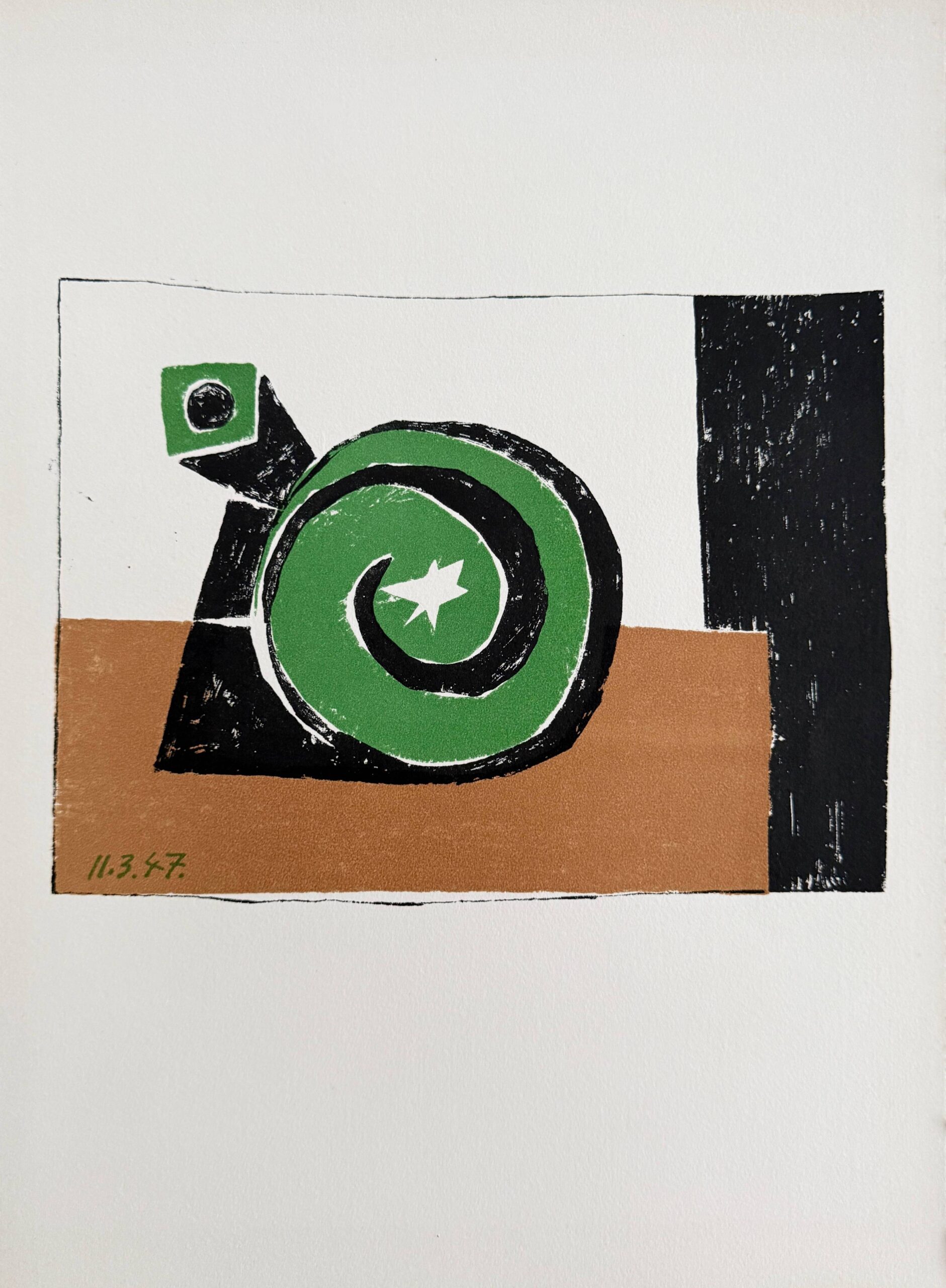 Composition en Troi Couleurs by Pablo Picasso