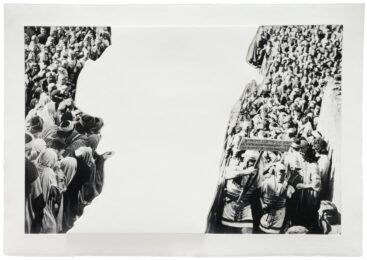 Crowds with Shape of Reason Missing: Example 3 by John Baldessari at Mixografia