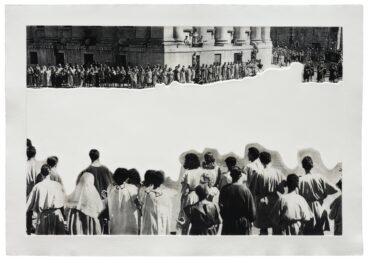 Crowds with Shape of Reason Missing: Example 4 by John Baldessari at Mixografia