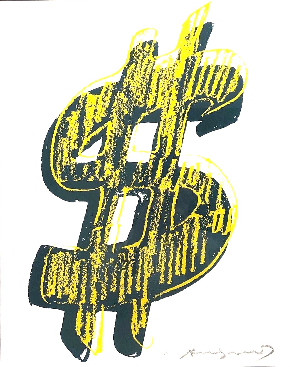 Dollar Sign, Yellow  (FS II.278) by Andy Warhol