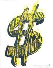 Dollar Sign, Yellow  (FS II.278) by Andy Warhol at Revolver Gallery