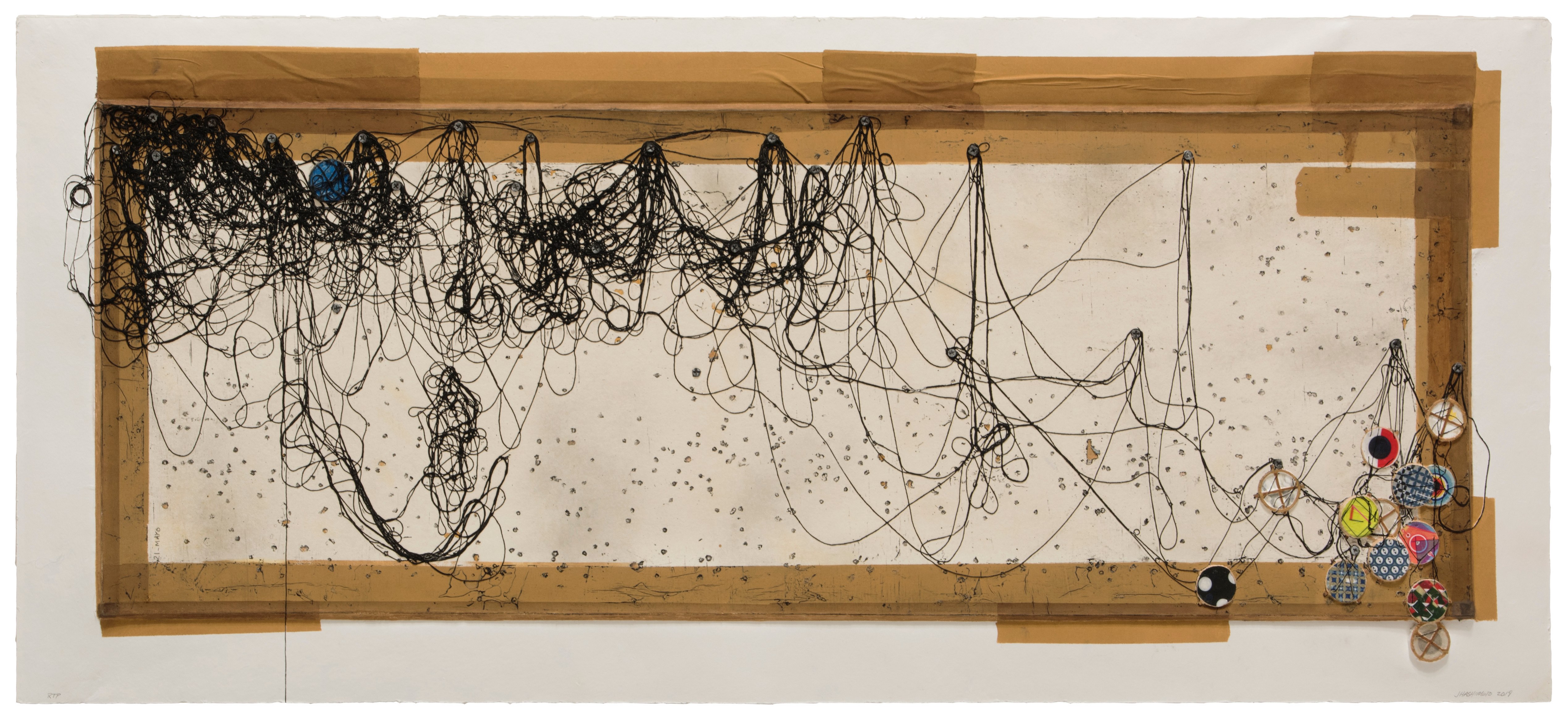 Far Nearer the End of Things, Far Below These Meditations on Time and Death, We Rest Unmapped Tangle... by Jacob Hashimoto
