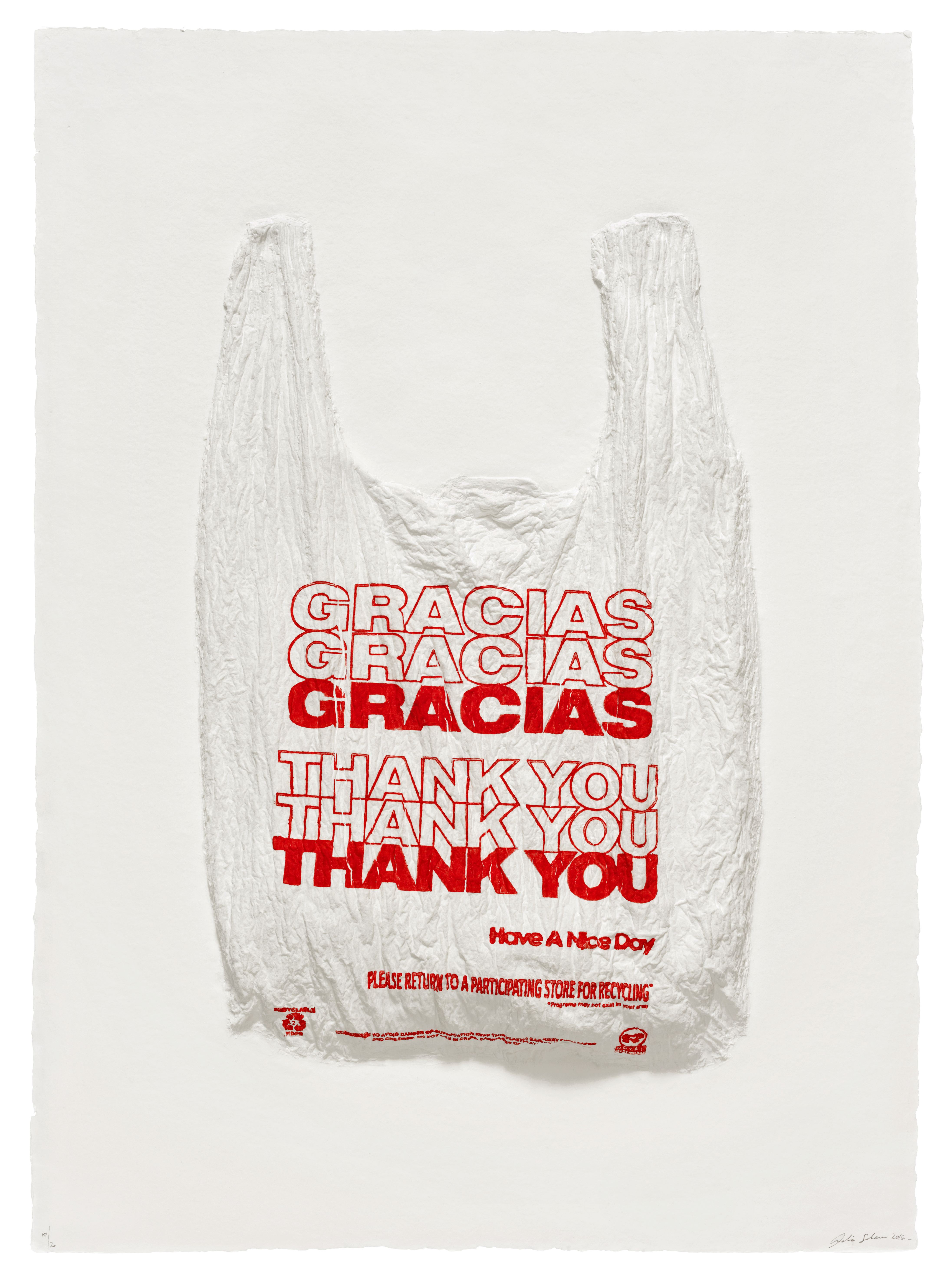 Gracias Gracias Gracias Thank You Thank you Thank You Have a Nice Day Plastic Bag by Analia Saban