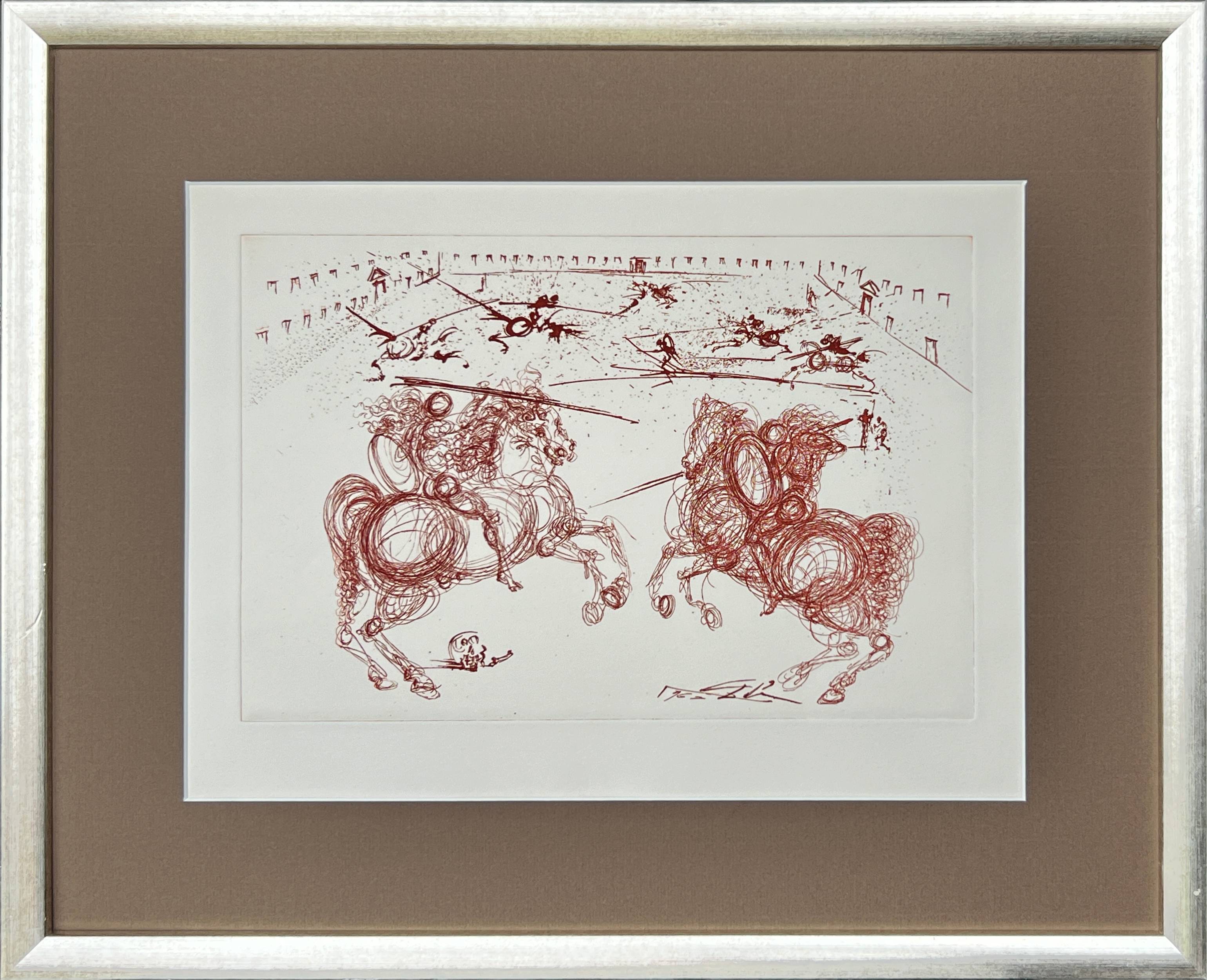 The Knights (version in sanguine by Salvador Dalí