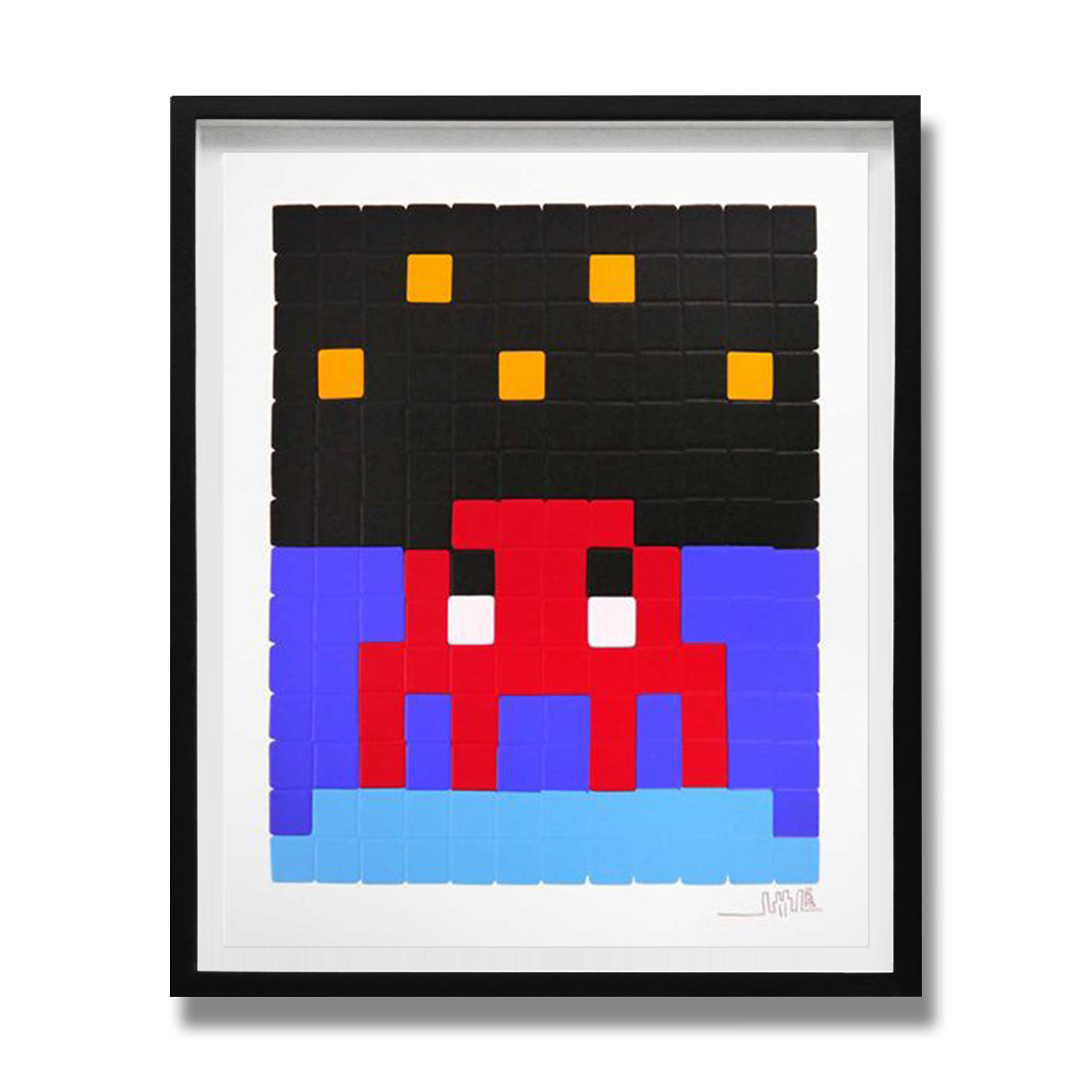 Space One (Red) by Invader