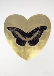 I Love You – Gold Leaf/ Black/ Cool Gold by Damien Hirst at Hamilton-Selway Fine Art