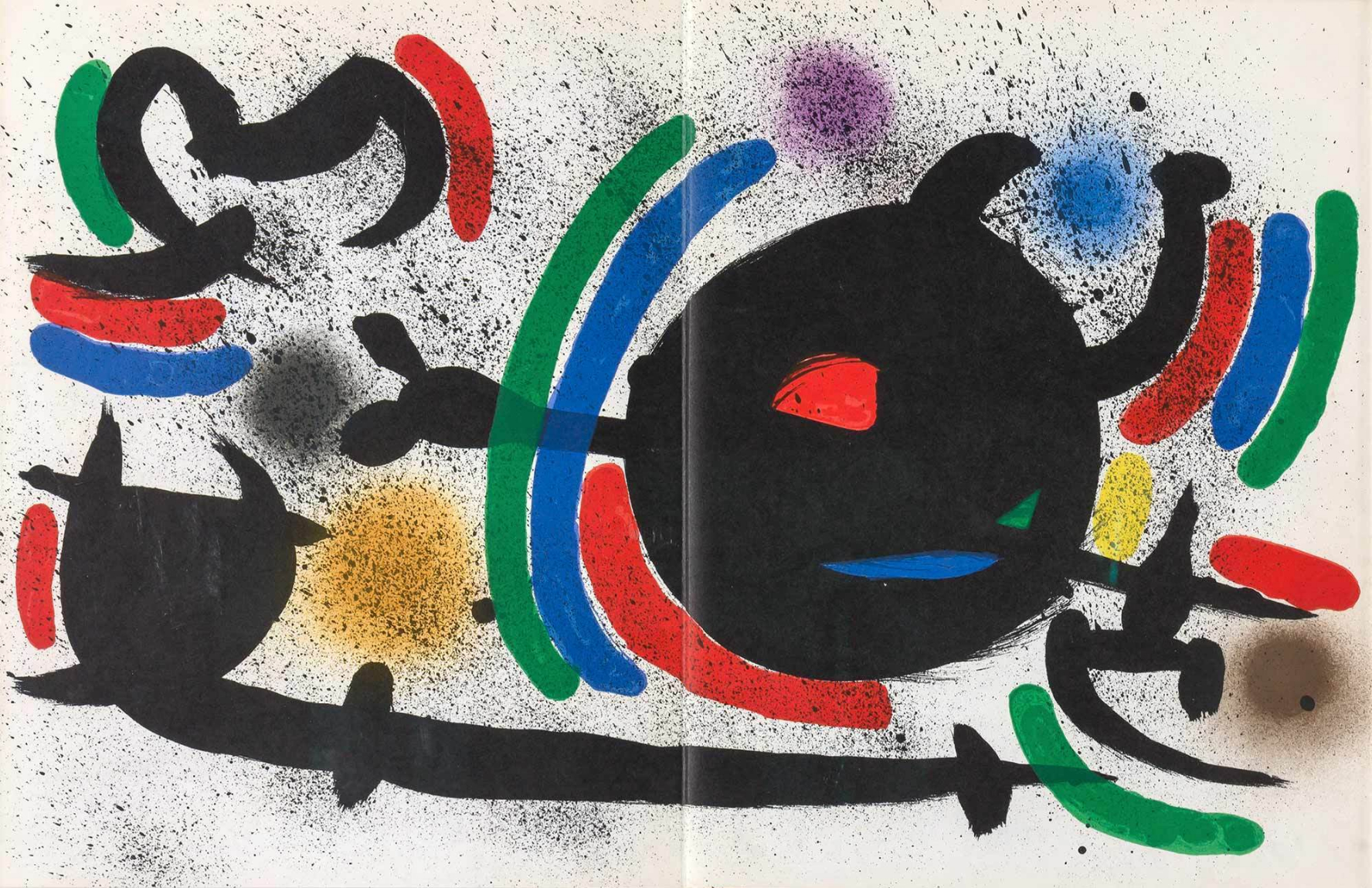 Litografía original X by Joan Miró