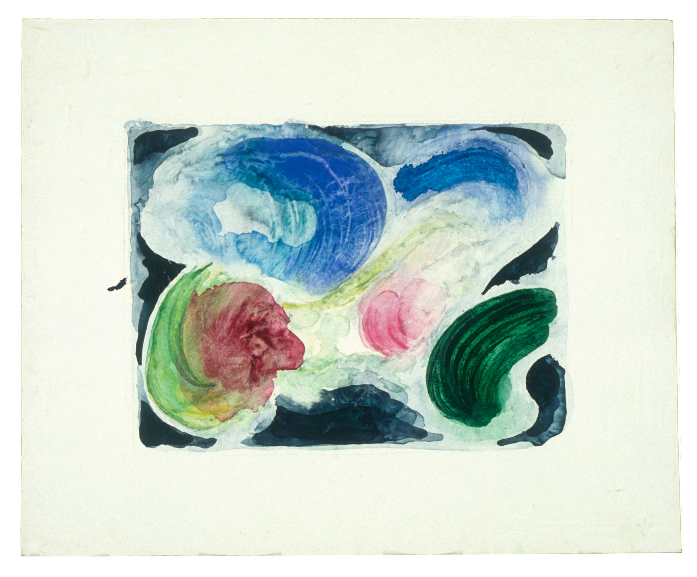 Living in Arcadia IV (monoprint) by William Tillyer