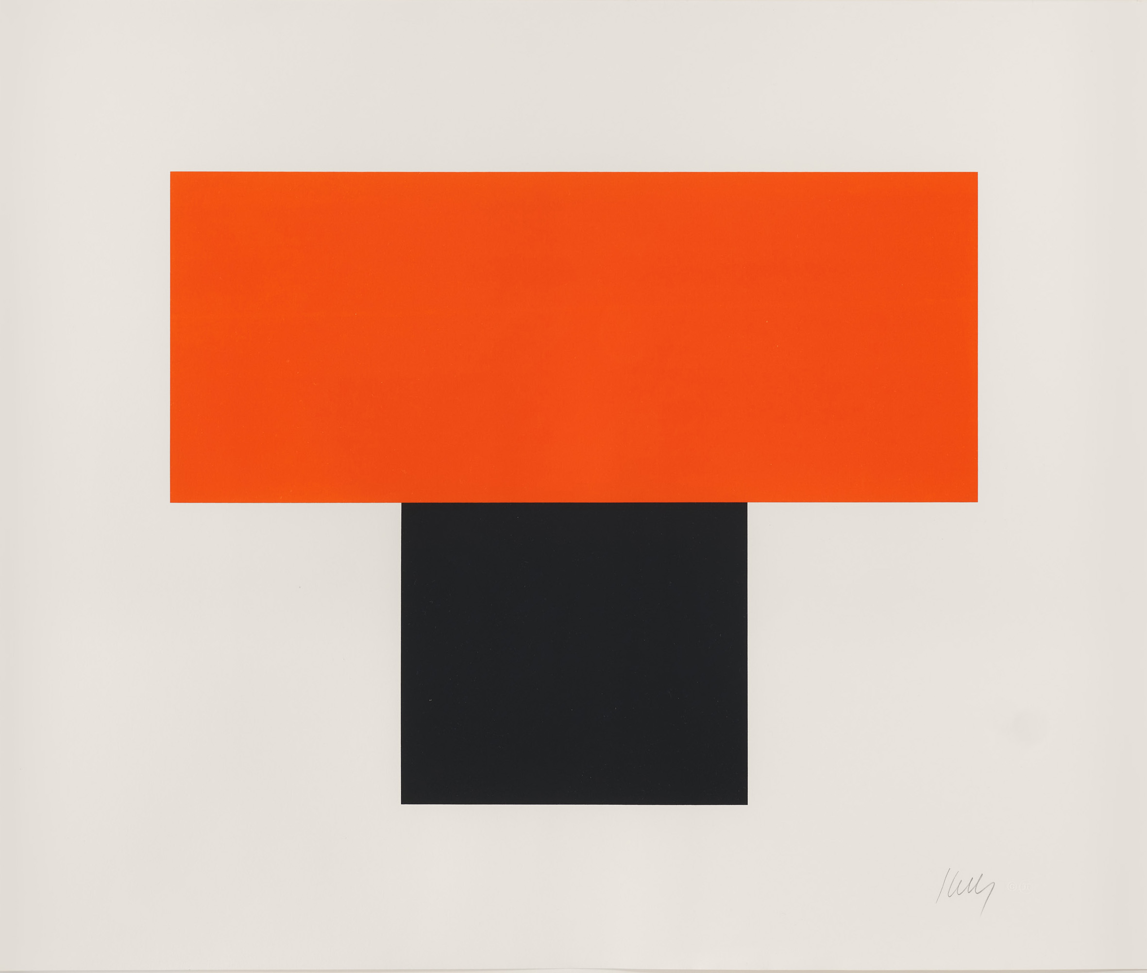 Red-Orange over Black by Ellsworth Kelly