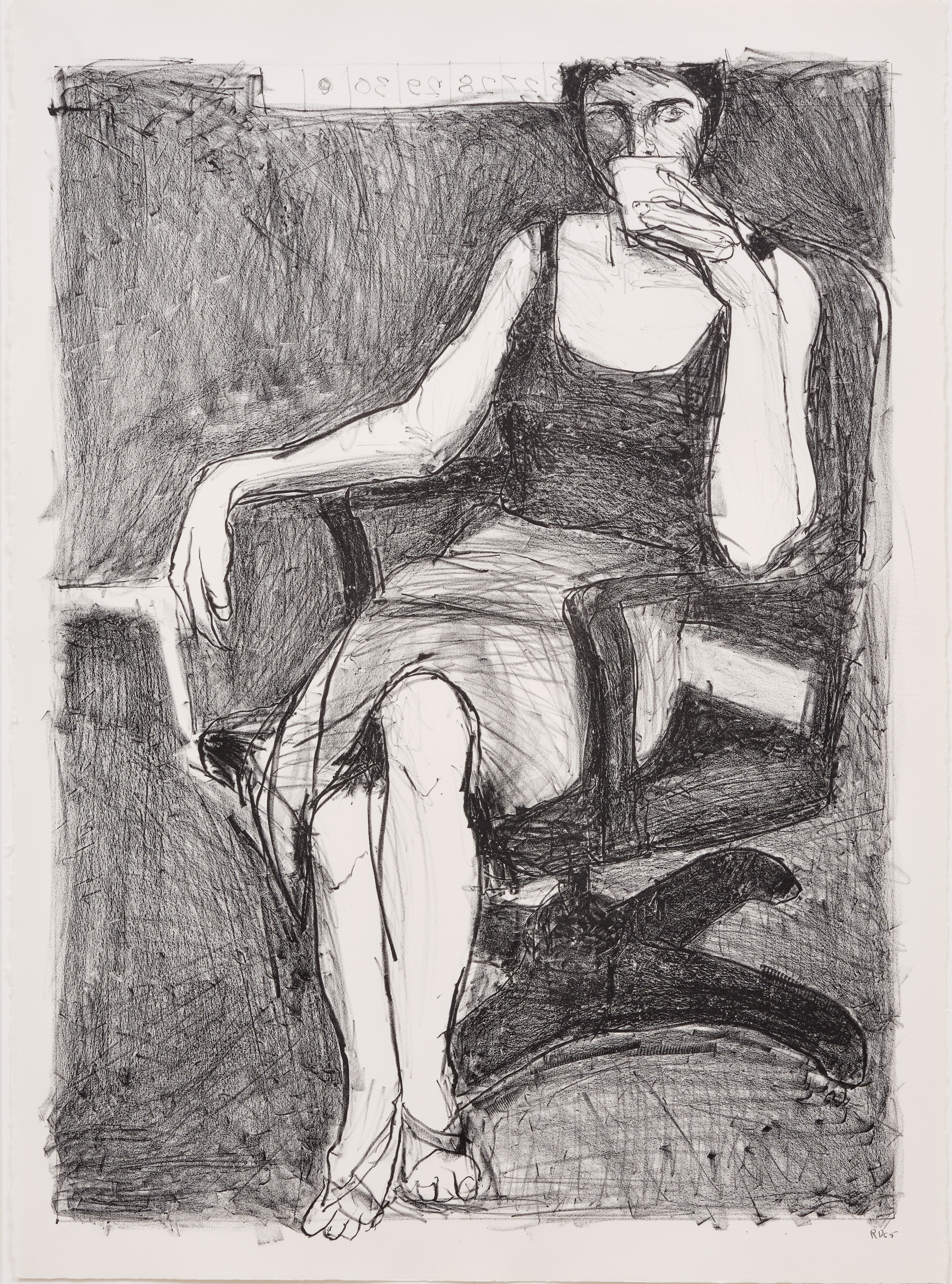 Seated Woman Drinking from a Cup by Richard Diebenkorn