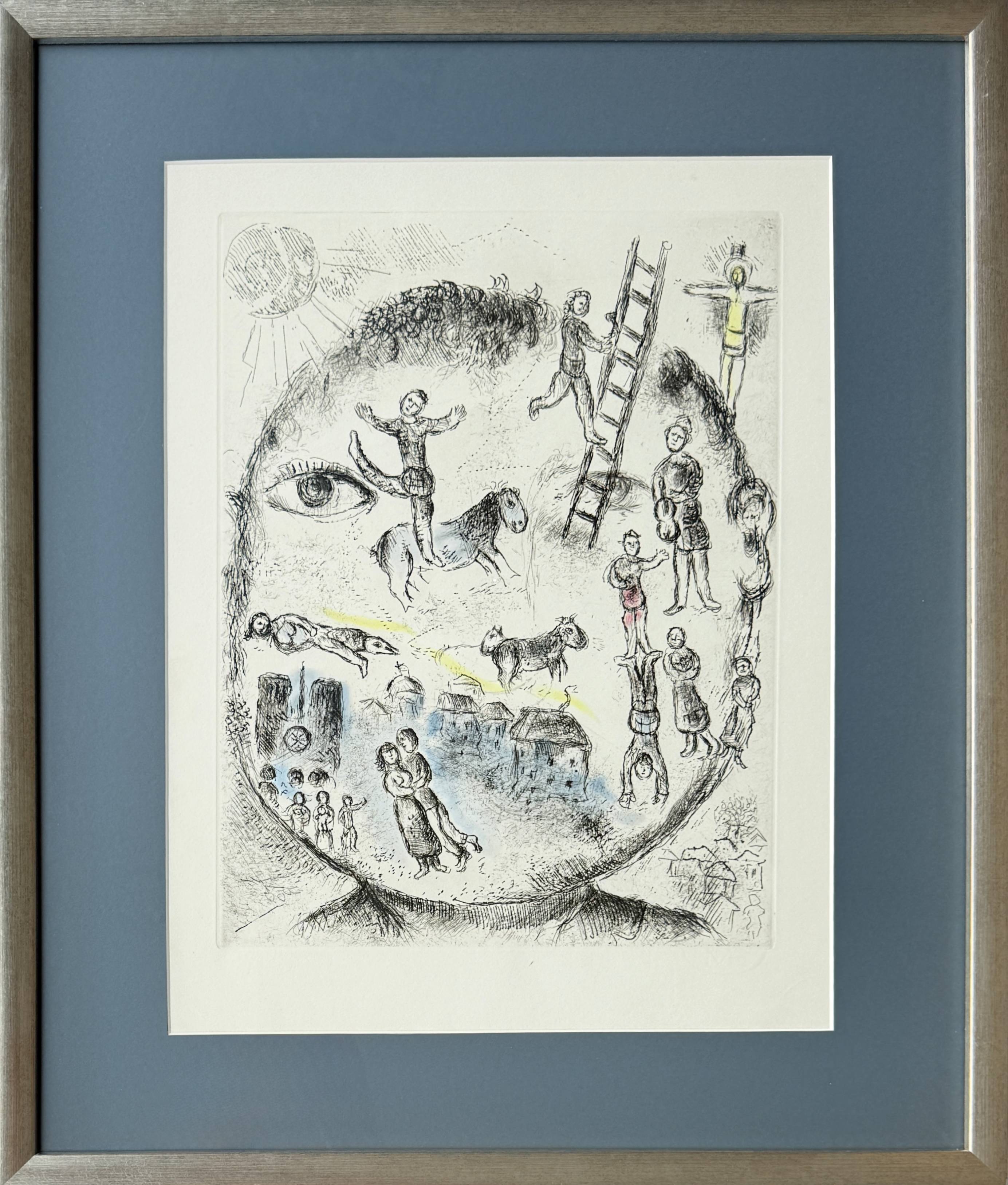 Celui qui dit les choses sans rien dire, Planche V by Marc Chagall