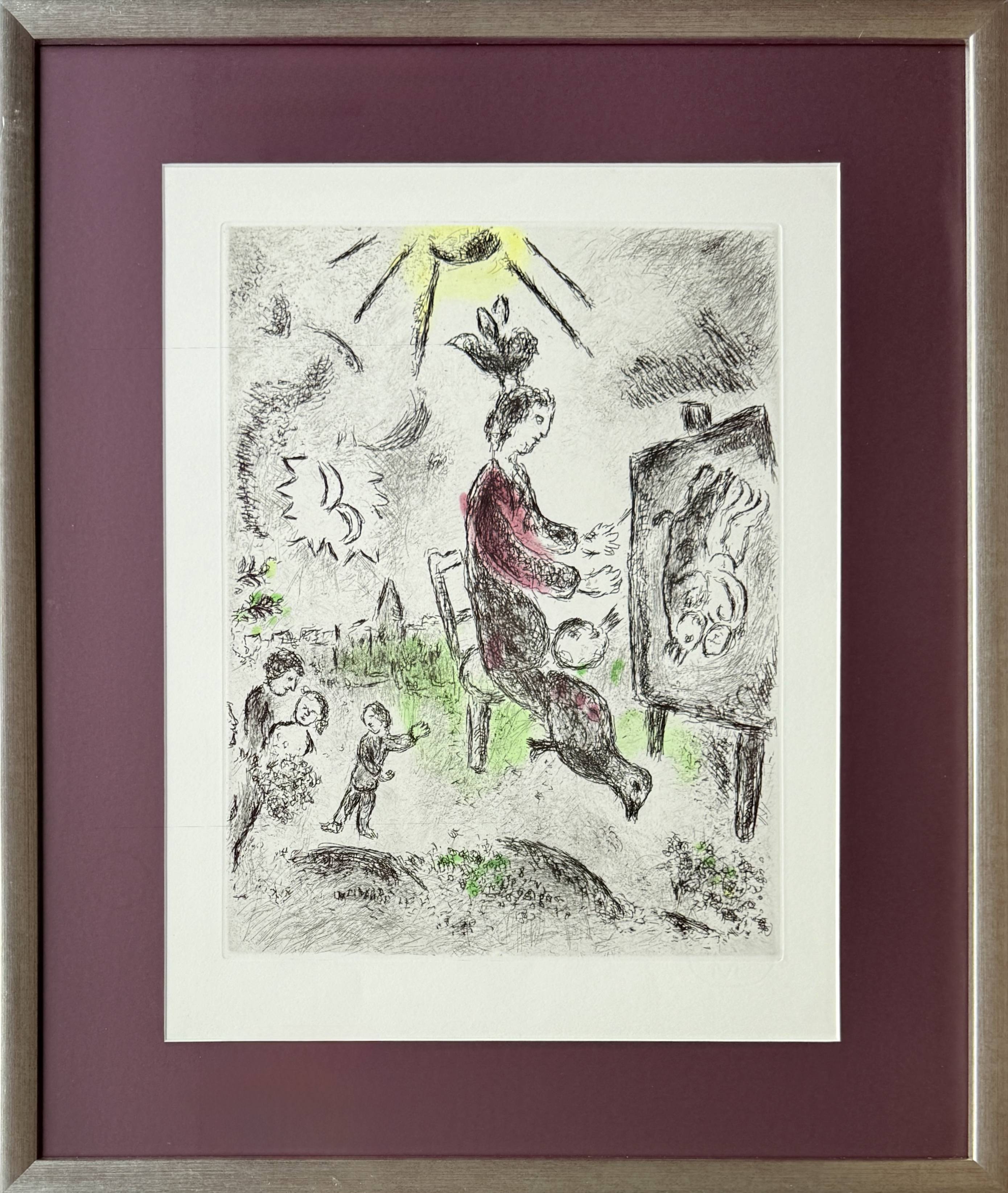Celui qui dit les choses sans rien dire, Planche XVI by Marc Chagall
