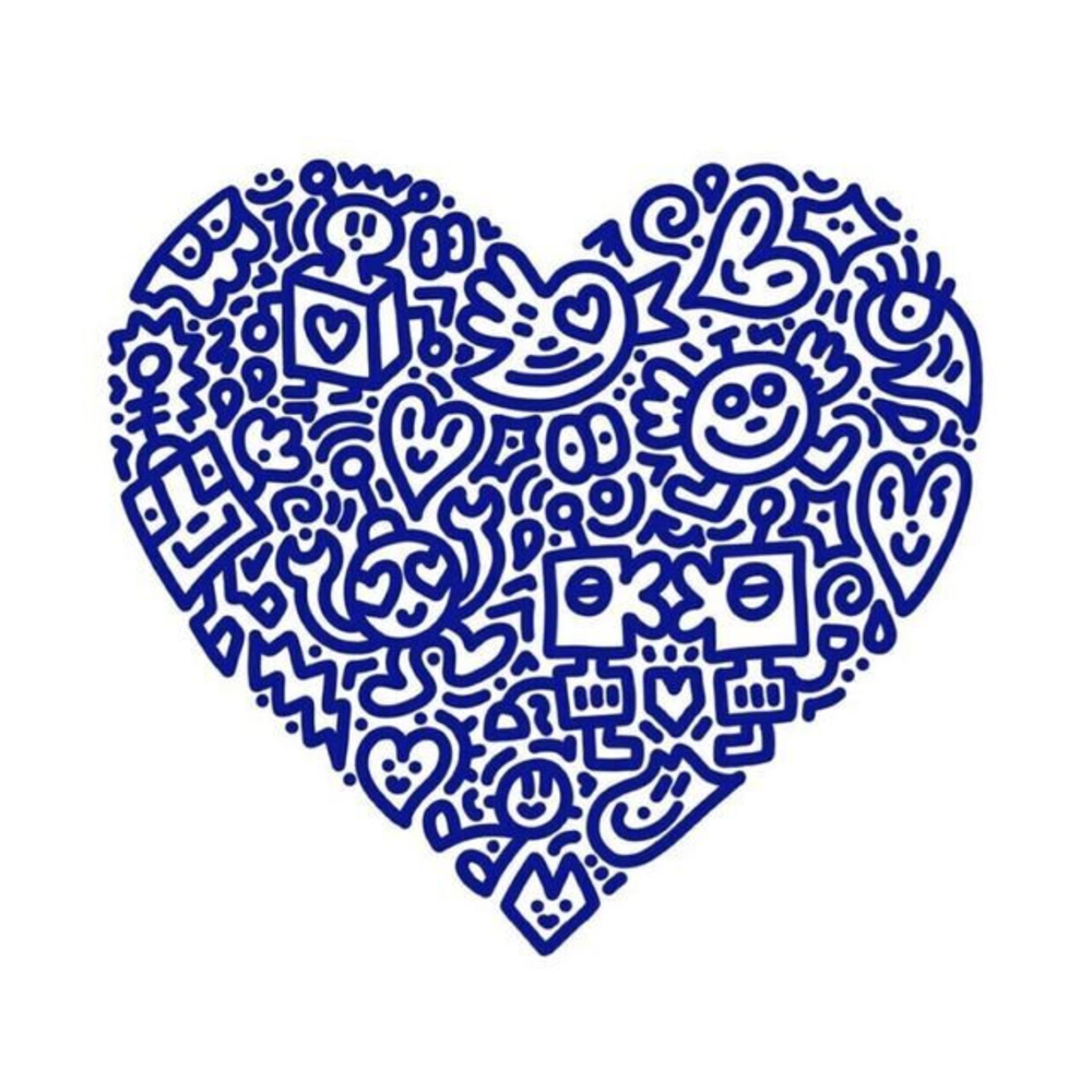 Mr Doodle Pop Heart – Robot Kiss by Mr Doodle