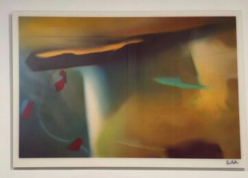 Offset of abstract painting by Gerhard Richter at Dovehouse Contemporary