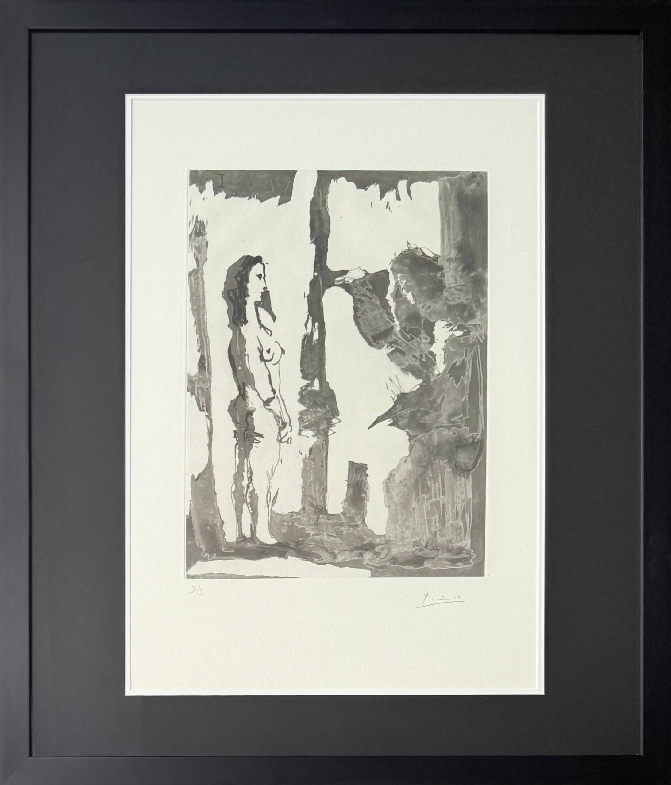 Peintre et modèle aux cheveux longs by Pablo Picasso