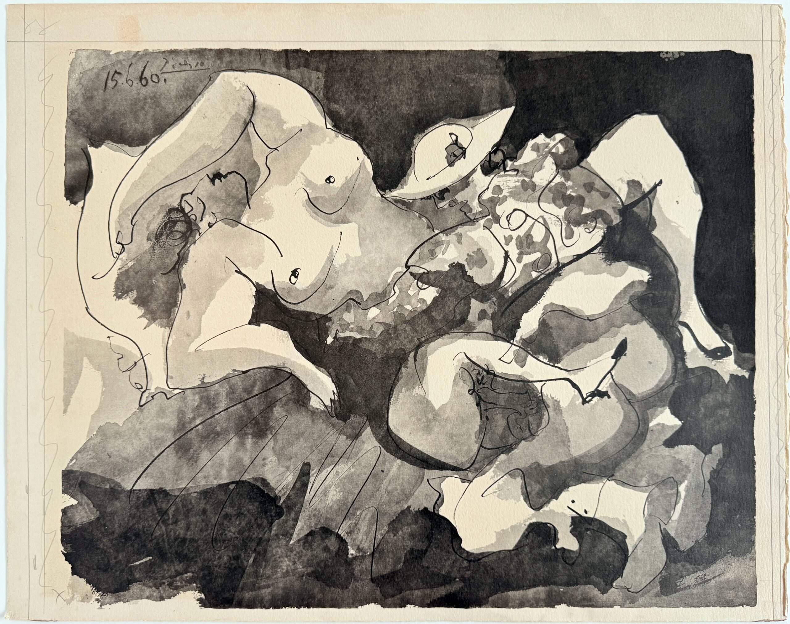 Picador et femme by Pablo Picasso