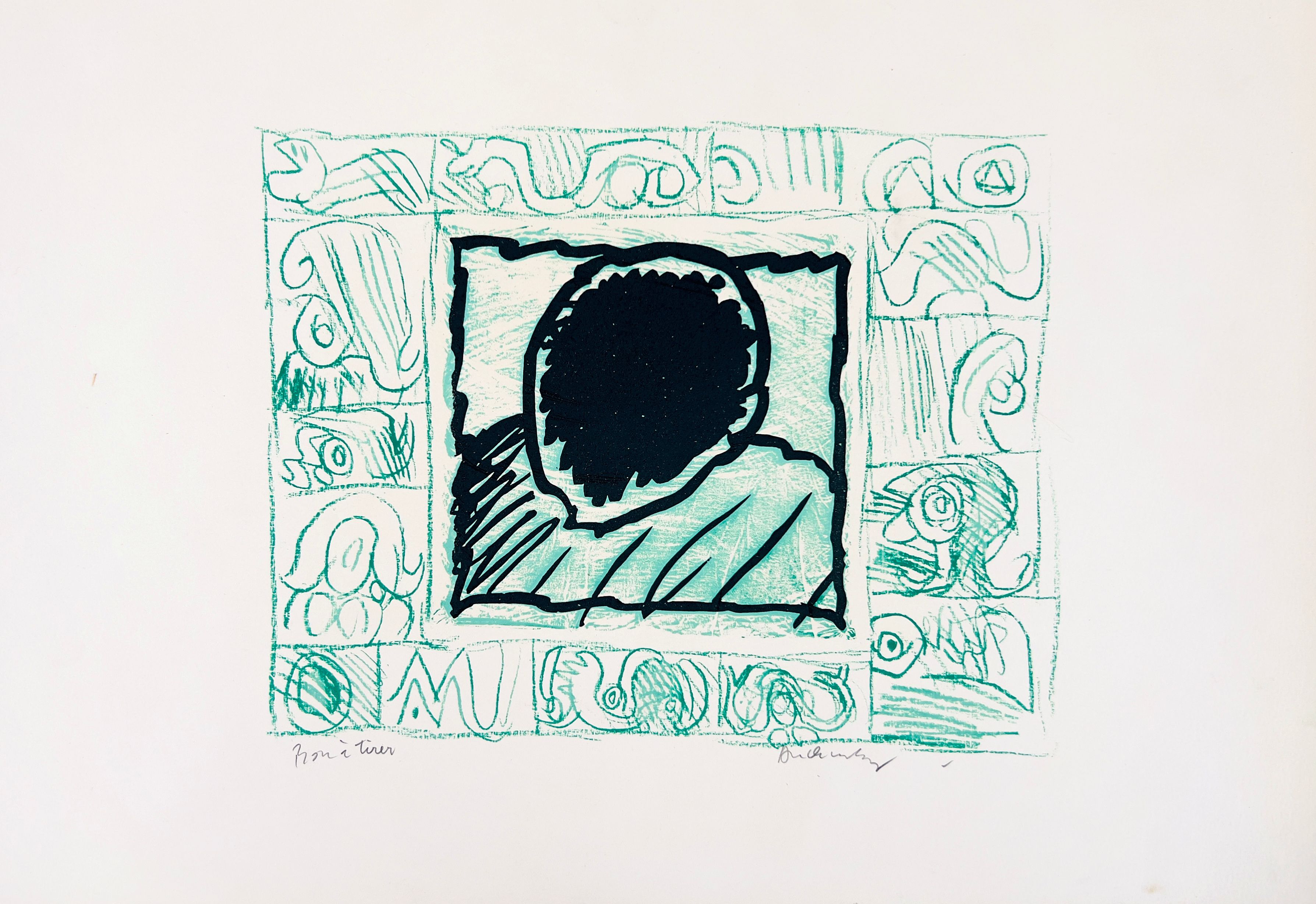 Lino-Litho, Planche VI by Pierre Alechinsky