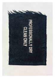 Professionally Dry Clean Only, Clothing Tag by Analia Saban at Mixografia