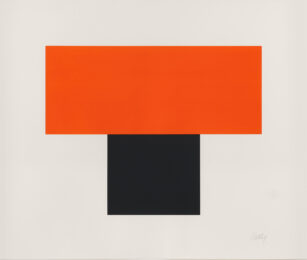 Red-Orange over Black by Ellsworth Kelly at Susan Sheehan Gallery
