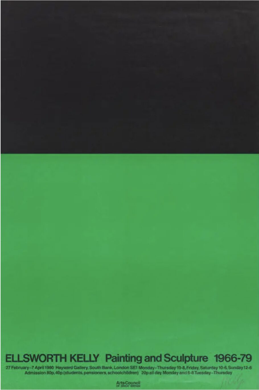 Ellsworth Kelly Painting & Sculpture 1966-79, Hayward Gallery (Black/Green) by Ellsworth Kelly