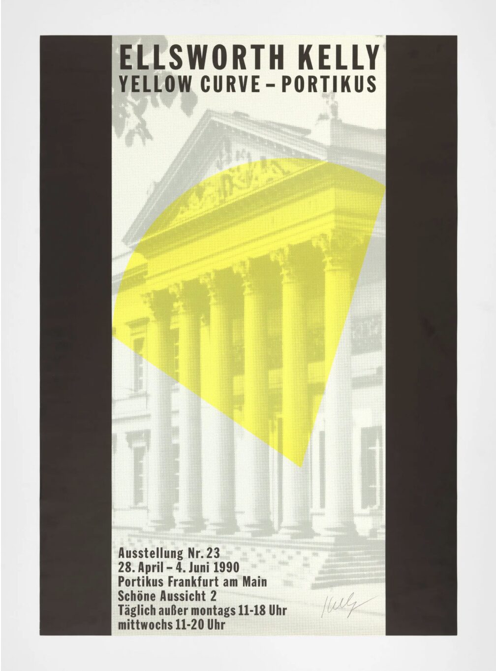 Ellsworth Kelly, Yellow Curve – Portikus (Black Border) by Ellsworth Kelly