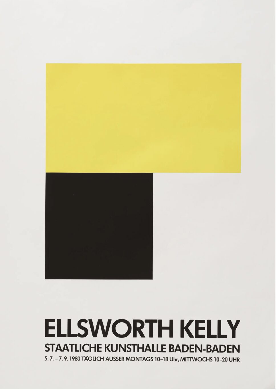 Ellsworth Kelly, Staatliche Kunsthalle (Chatham XII, Yellow/Black) by Ellsworth Kelly