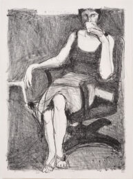 Seated Woman Drinking from a Cup by Richard Diebenkorn at Susan Sheehan Gallery