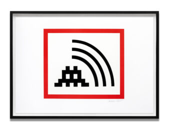 Space Vibes (Red) by Invader at Taglialatella Galleries
