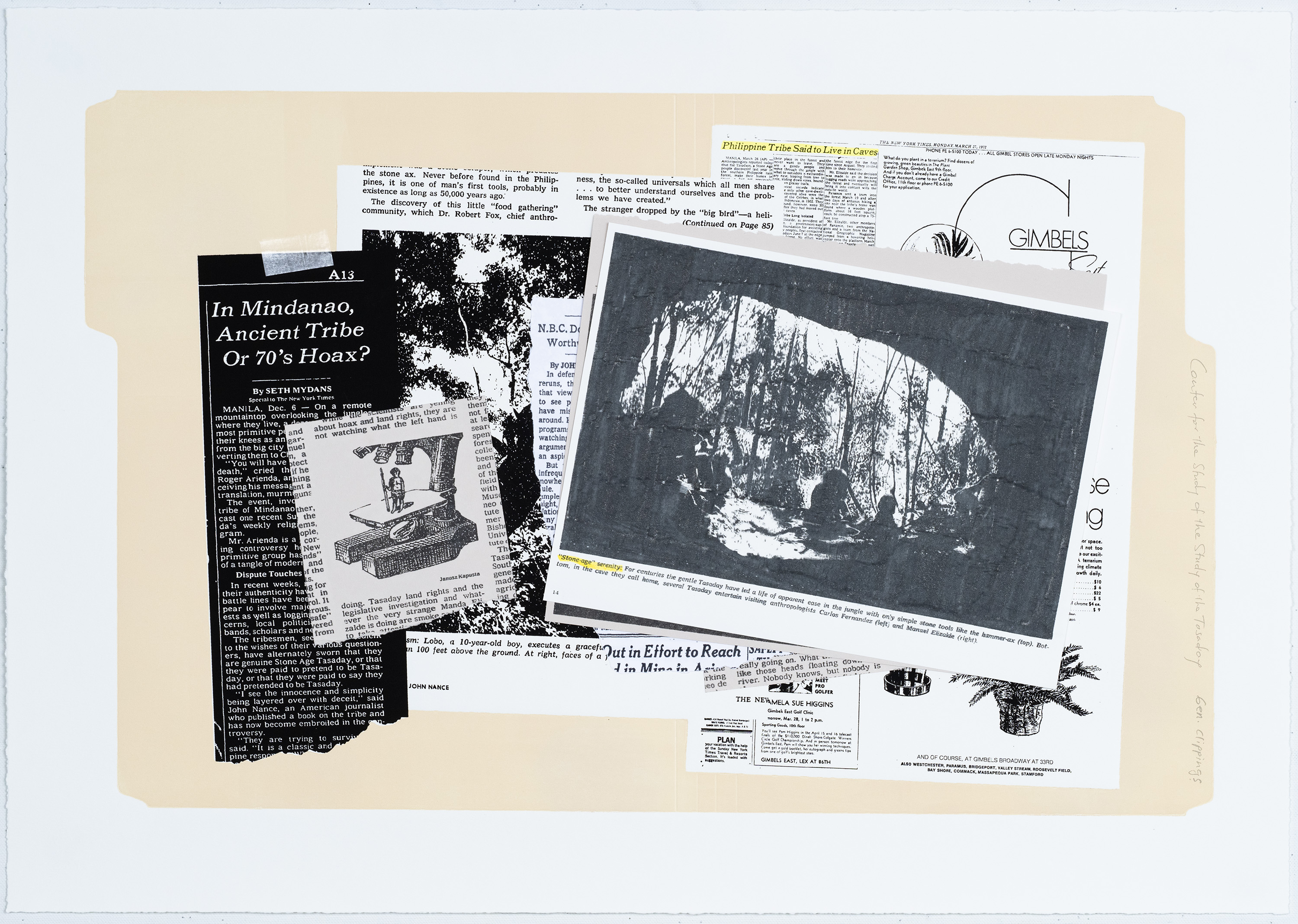 Stone Age Serenity: General Clippings [CSST.005.12] by Stephanie Syjuco