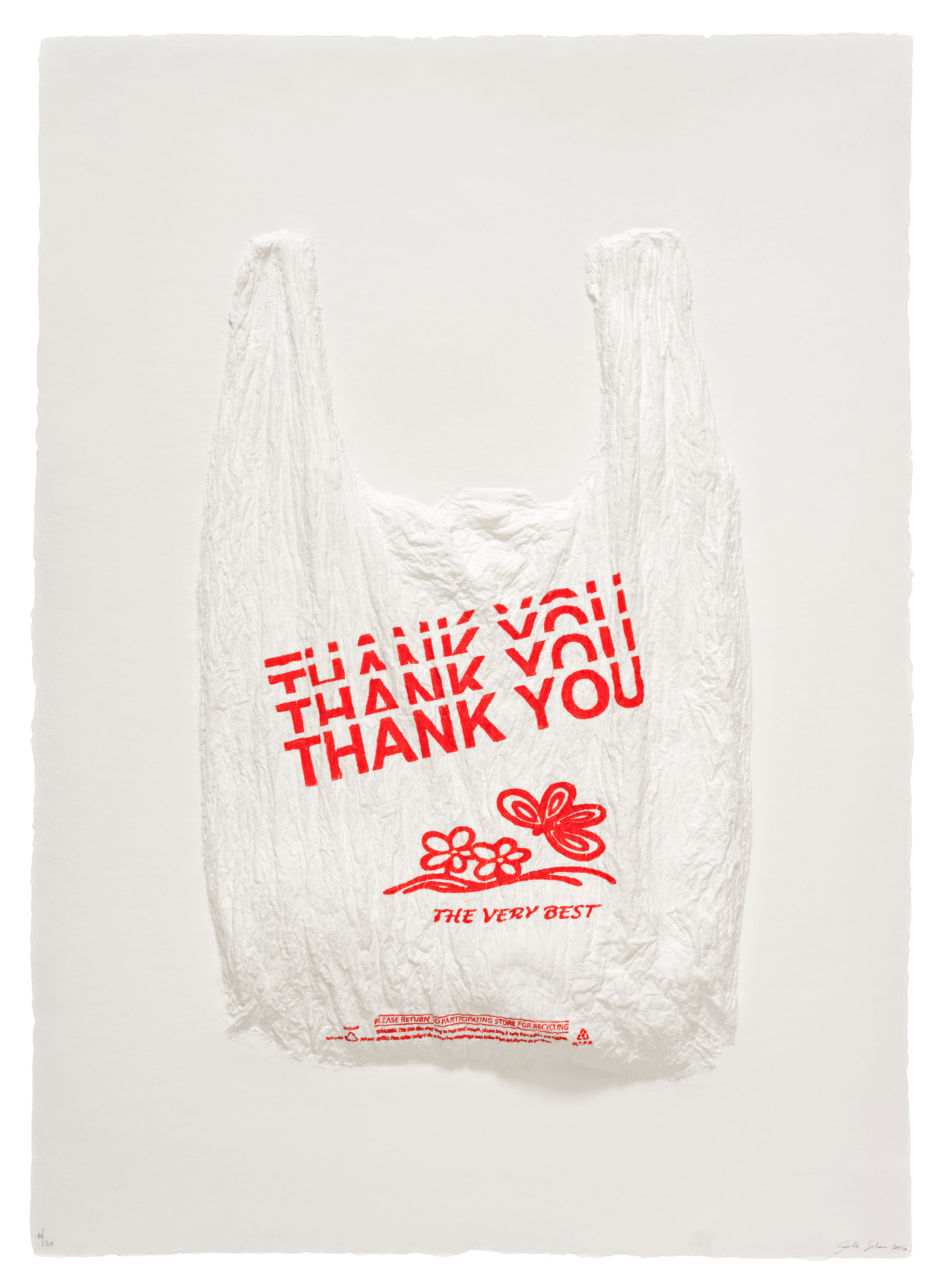 Thank You Thank You Thank You Thank You The Very Best Plastic Bag by Analia Saban