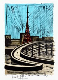 The Eiffel Tower and the highway, Tokyo by Bernard Buffet at Epicentrum Art Gallery