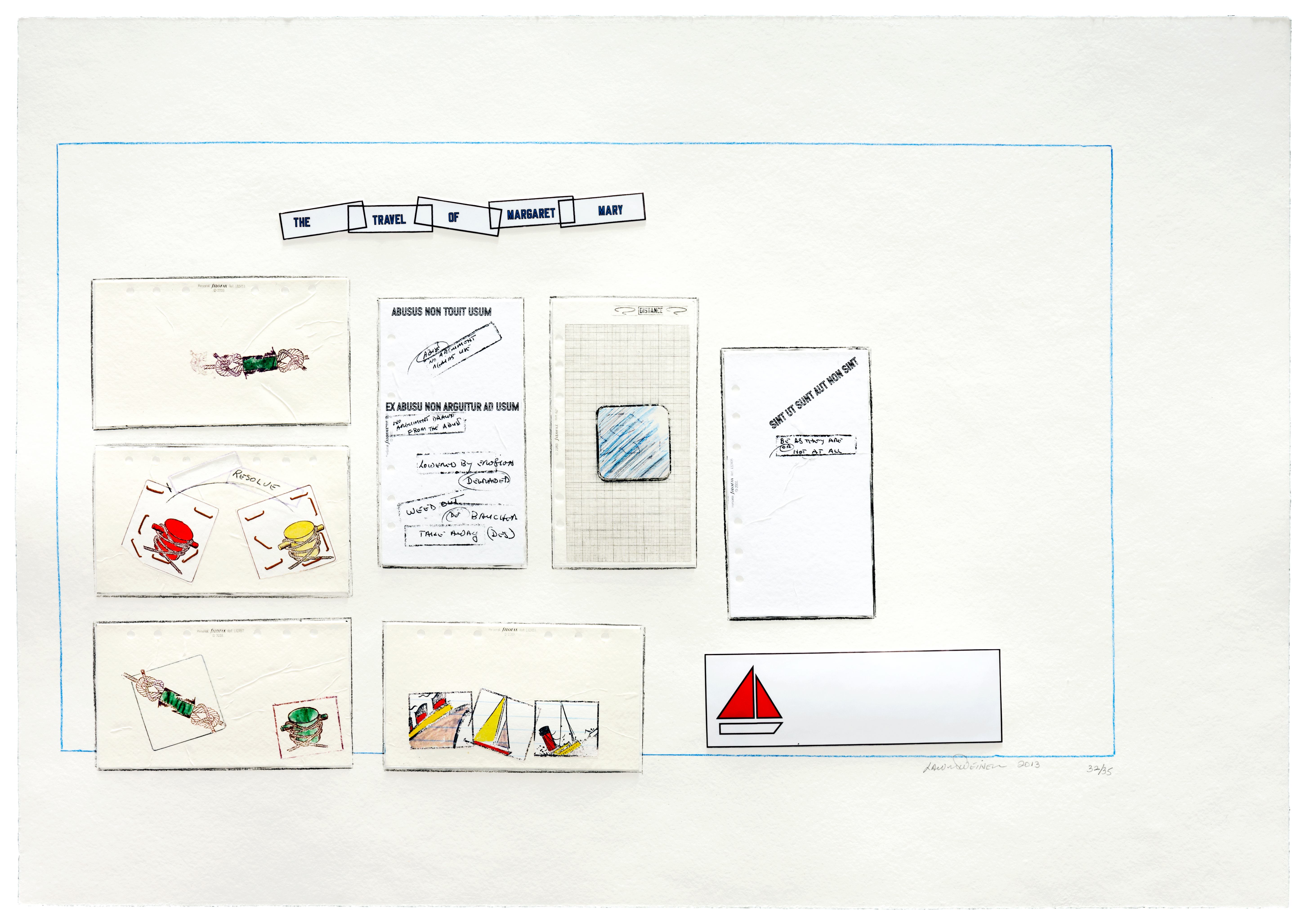 The Travel of Margaret Mary by Lawrence Weiner