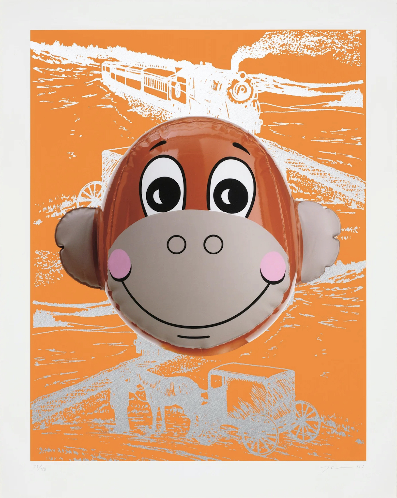 Monkey Train (Orange) by Jeff Koons