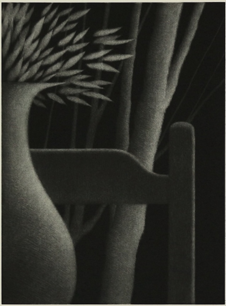 Vase, chair & trees by Robert Kipniss