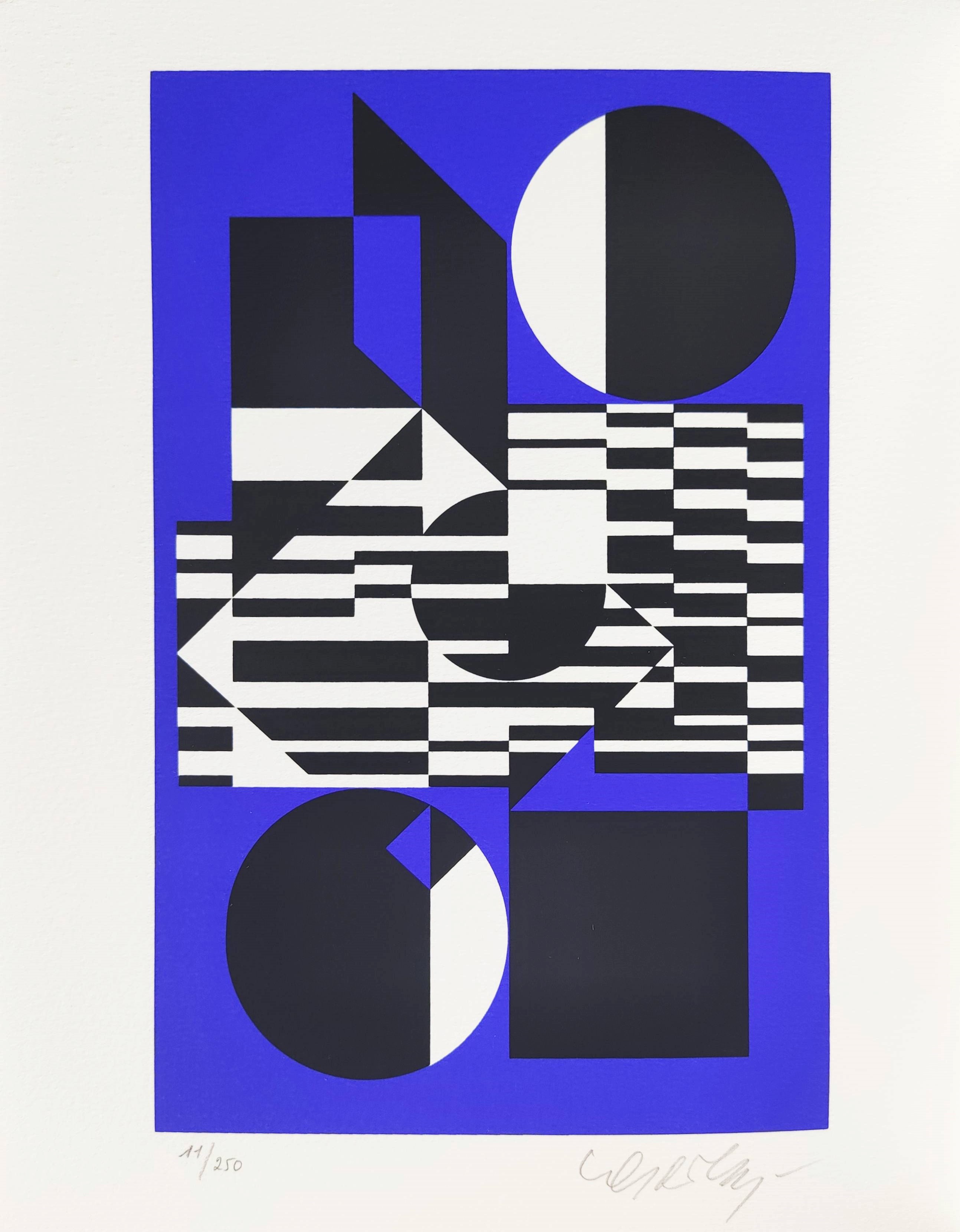 OB-Bleu by Victor Vasarely