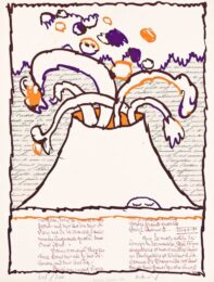 Volcan depint by Pierre Alechinsky at Epicentrum Art Gallery