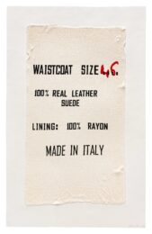 Waistcoat Size 46, Made in Italy, Clothing Tag by Analia Saban at Mixografia