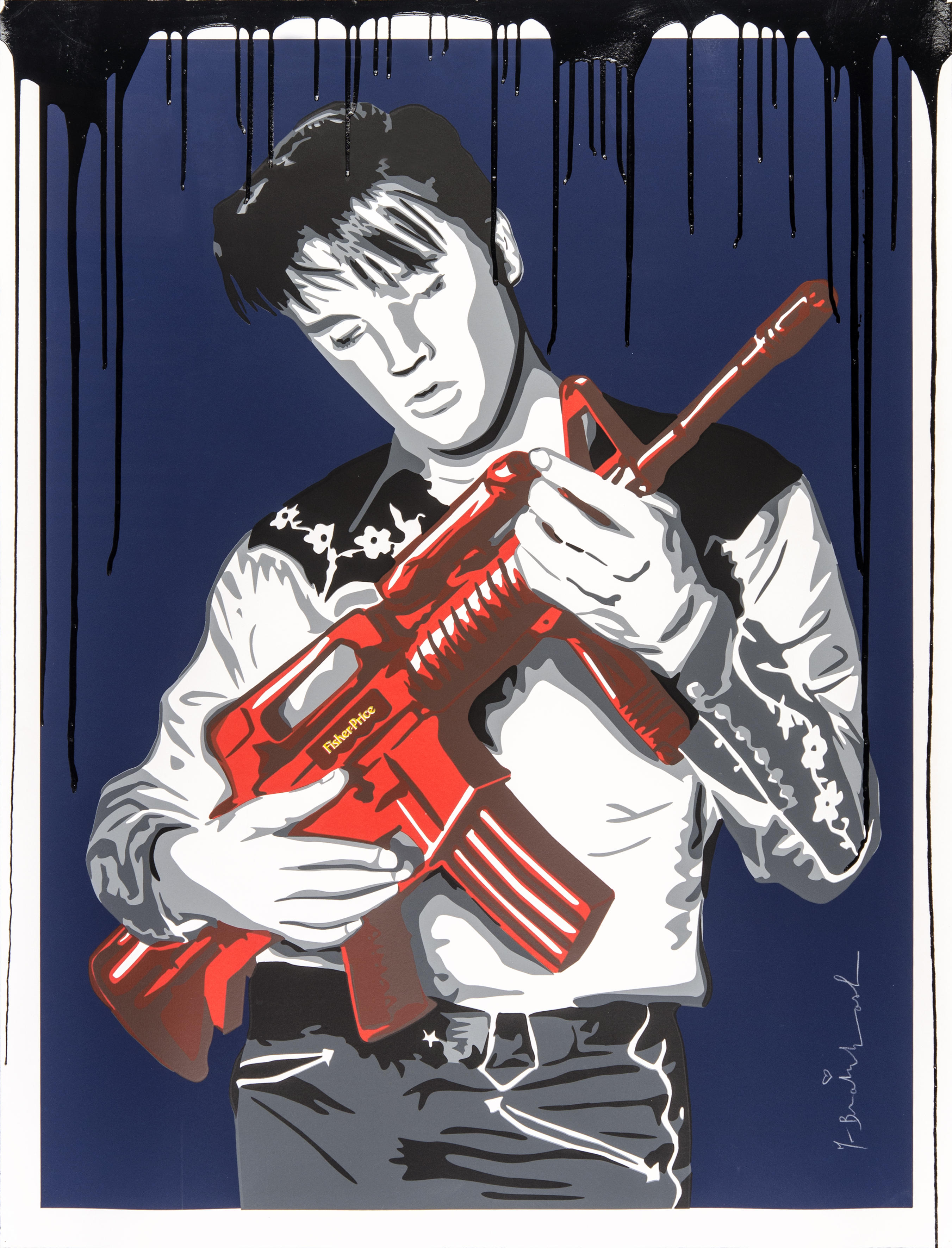 Don’t Be Cruel (Blue) by Mr Brainwash
