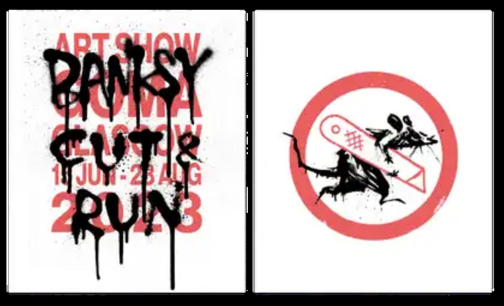 Cut and Run (Set of 2 Posters) by Banksy