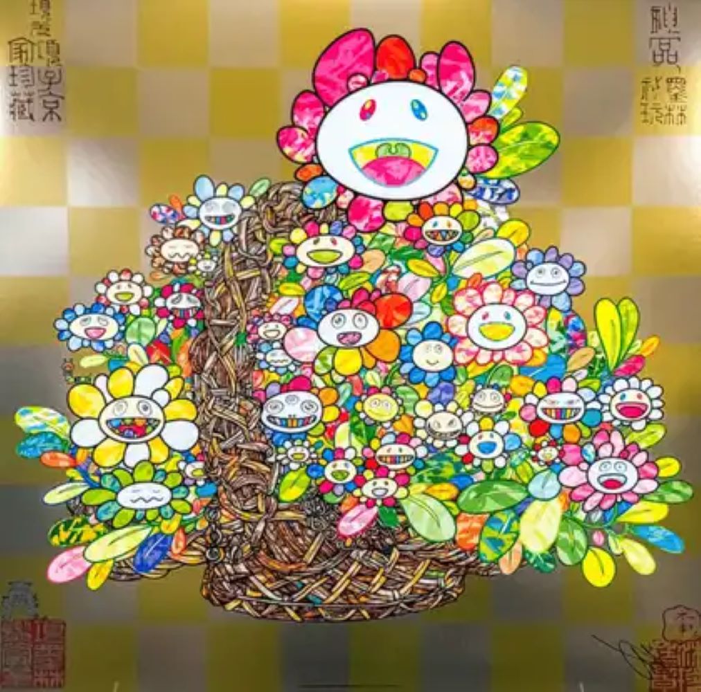 Bouquet in a Basket by Takashi Murakami