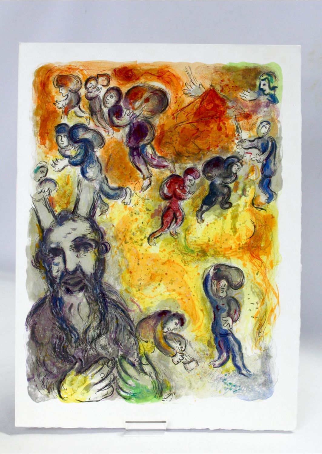 And in those dayes, when Moses was growen, he went foorth unto his brethren, and looked on theirR... by Marc Chagall
