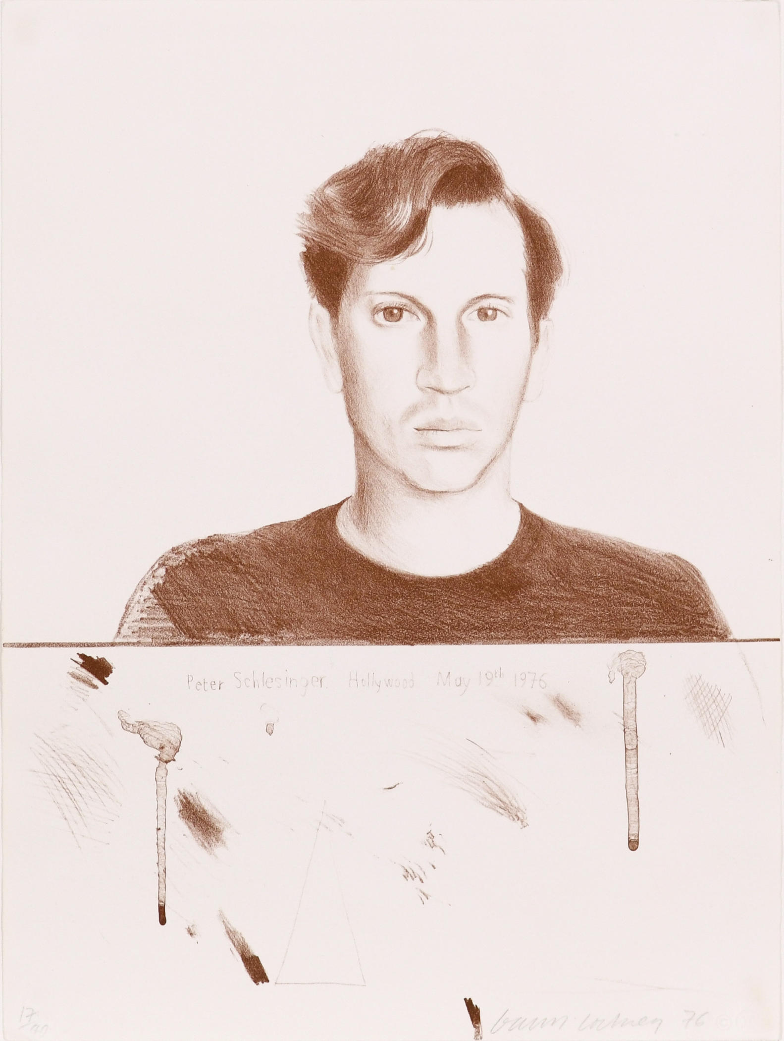 Peter Schlesinger by David Hockney