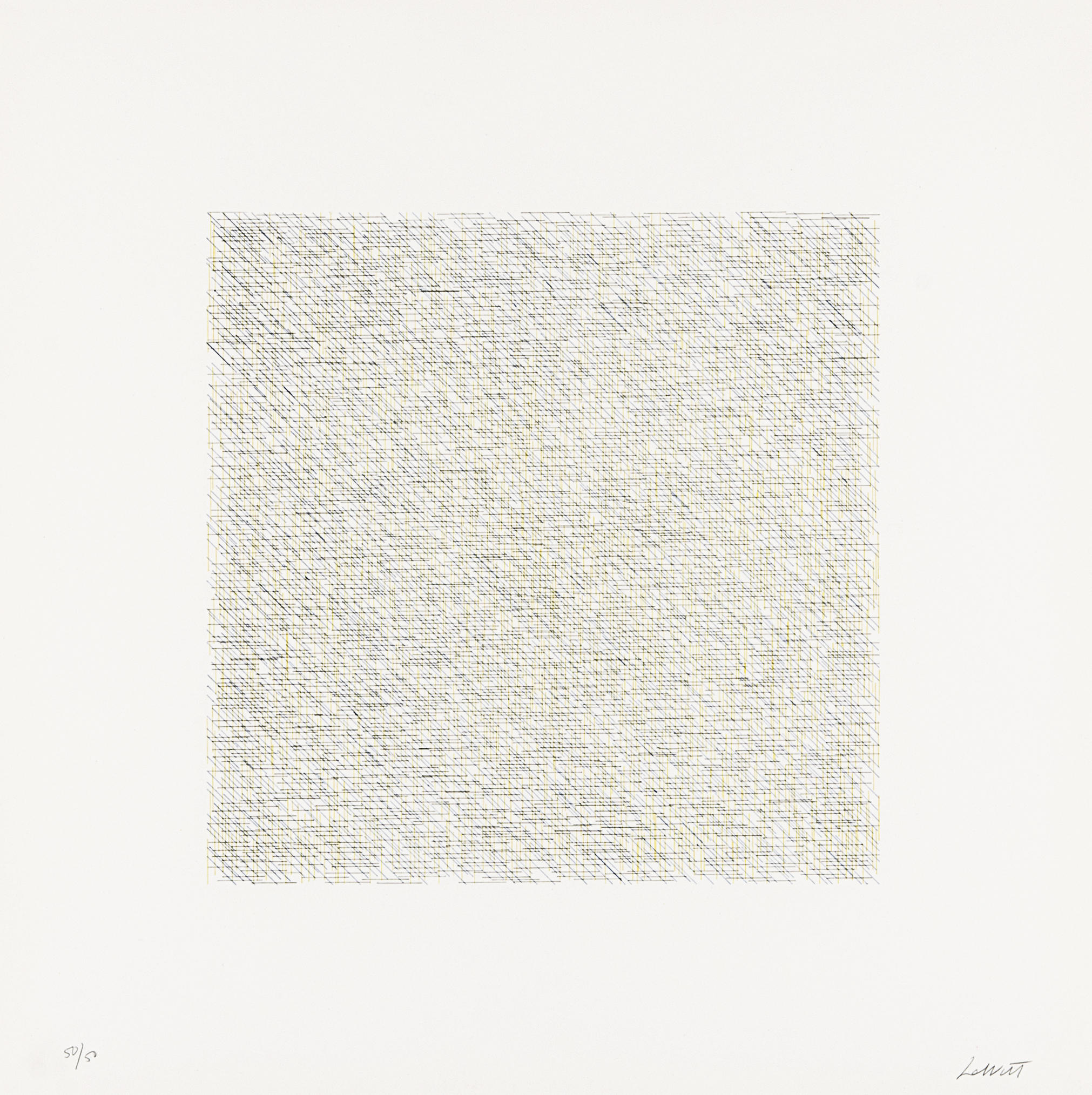 Lines of One Inch in Four Directions and All Combinations 14 (70126) by Sol LeWitt