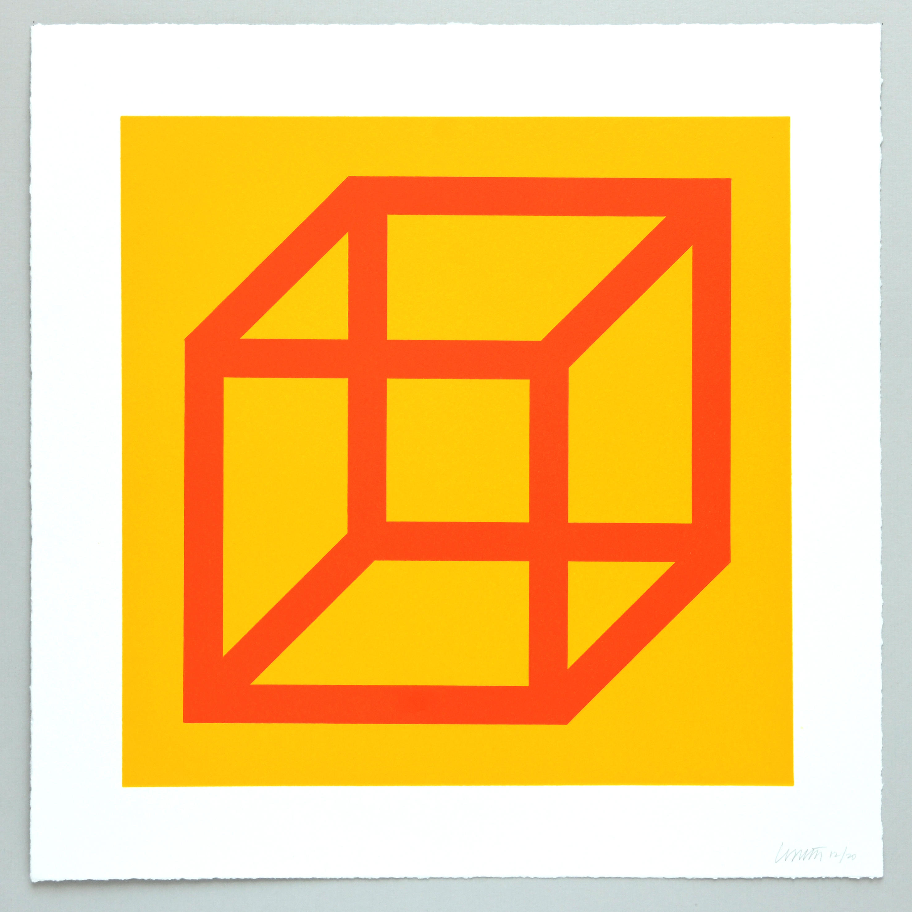 Open Cube in Color on Color Plate 19 by Sol LeWitt