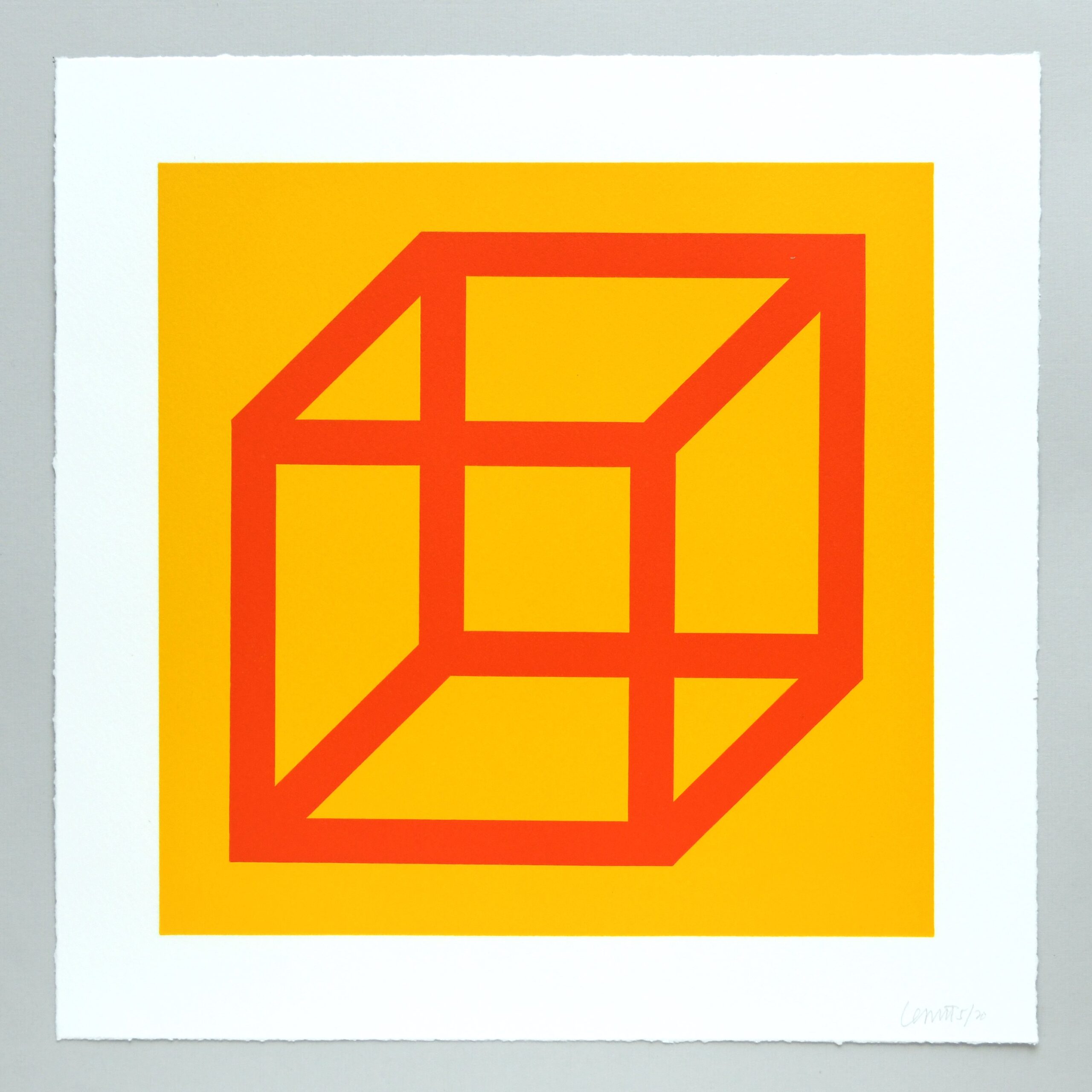 Open Cube in Color on Color Plate 19 by Sol LeWitt