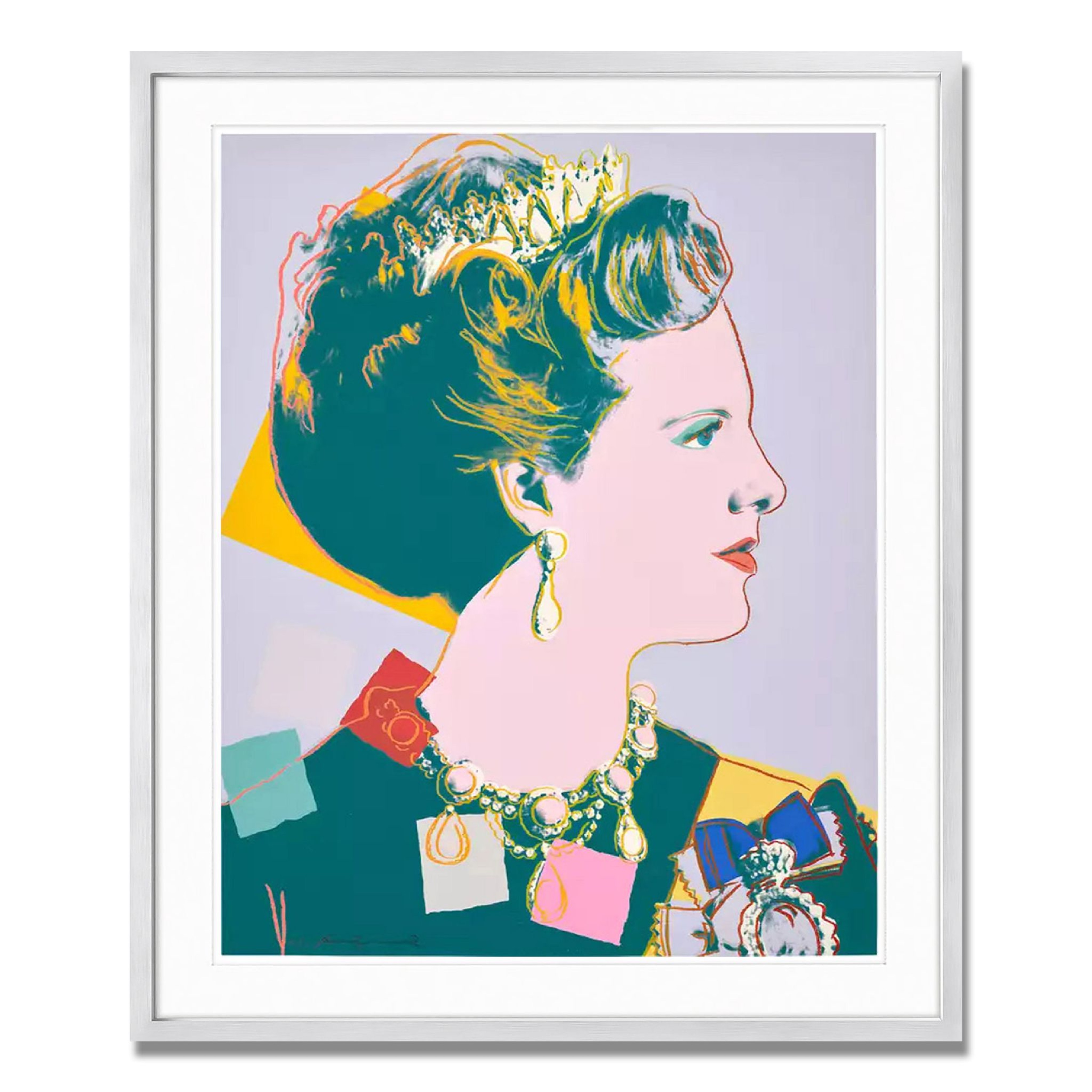 Reigning Queens: Queen Margrethe II of Denmark (FS II.342) by Andy Warhol