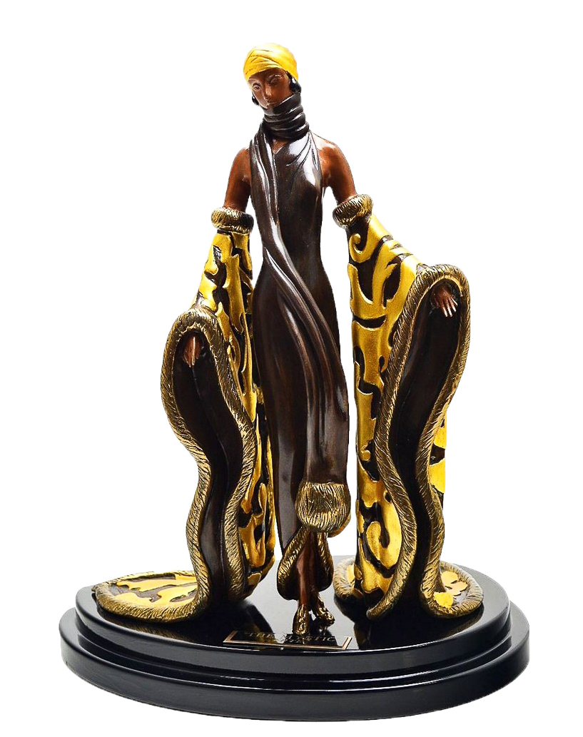 The Mystic (cold painted bronze sculpture) by Erte