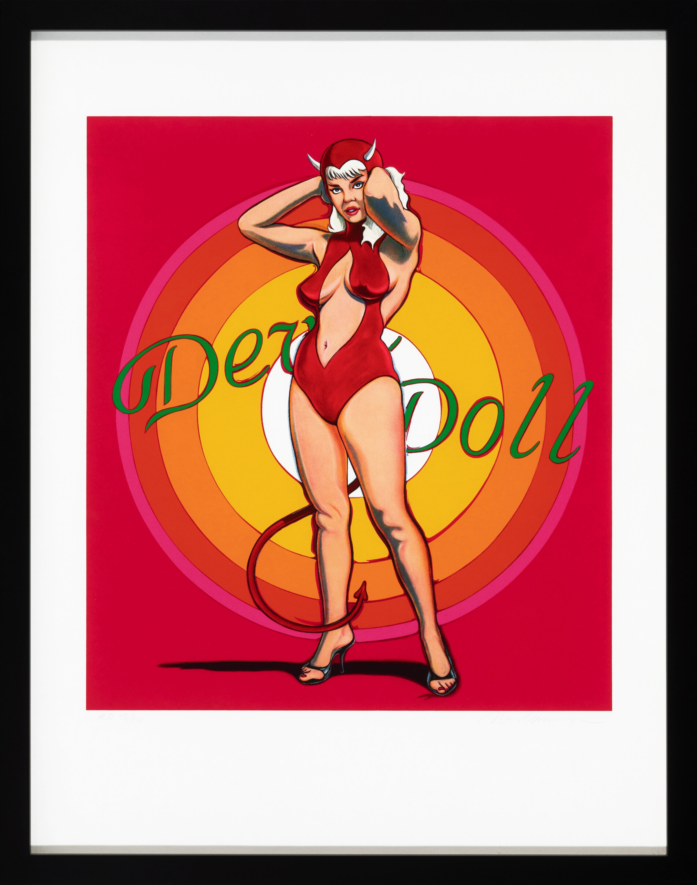 Devil Doll (Framed Hand Signed Lithograph) by Mel Ramos