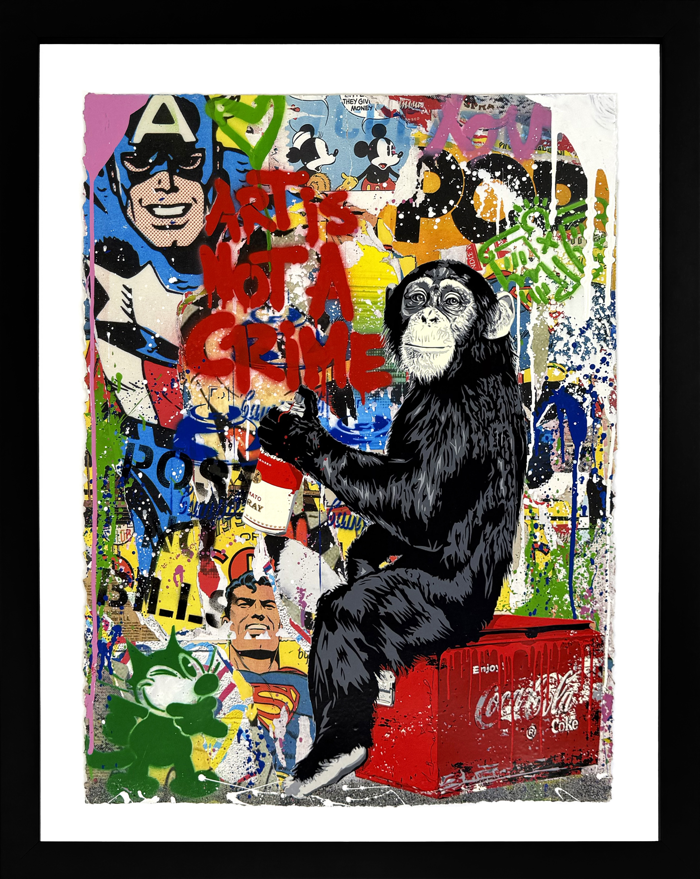Everyday Life (original painting on paper) by Mr. Brainwash