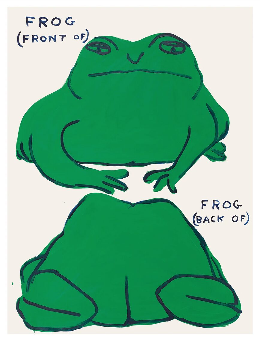 David Shrigley Frog (Front Of), Frog (Back Of) by David Shrigley